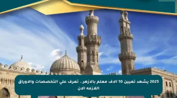 2025 يشهد تعيين 10 آلاف معلم بالأزهر.. تعرف على التخصصات والأوراق اللازمة الآن